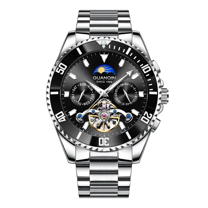 GUANQIN Submariner Collection Automatic Mechanical Movement Stainless Steel Watchband Watch Men's Watches Green Dial-16