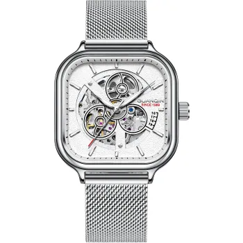GUANQIN Hurricane Series Automatic Mechanical Movement Watch Men's Watches White Dial