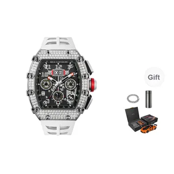 GEYA Kings Series Automatic Mechanical Movement Silicone Strap Watch Men's Watches Black Dial