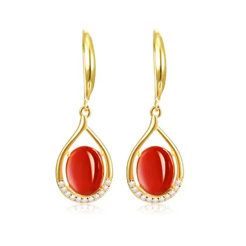 MUXIYUAN Southern Red Agate Earrings Women's