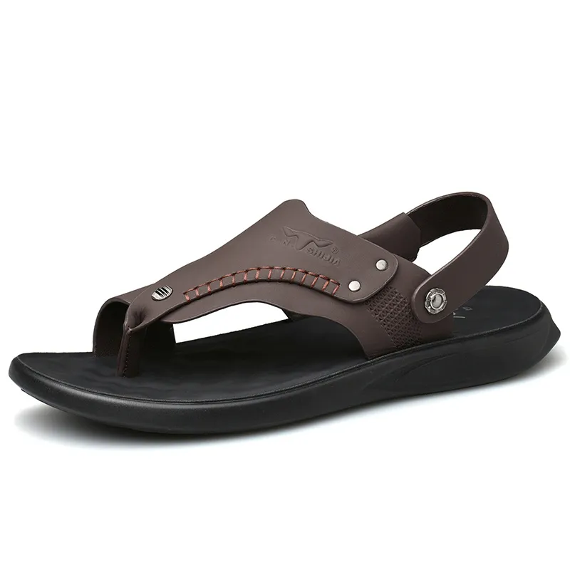 G.N.SHIJIA Stitching Odor Resistant Slip Resistant Flip Flops Men's-7