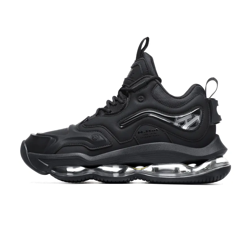 N·HOT Slip-Resistant Height Increasing Mid-Top Air Cushion Casual Running Shoes Men's-5