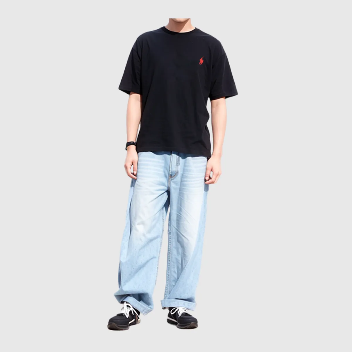 Polo Ralph Lauren FW22 Men's Pony Logo Crewneck Pullover T-Shirt Black