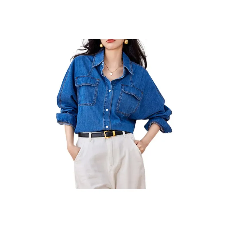 La Chapelle Shirts Women's Blue-1