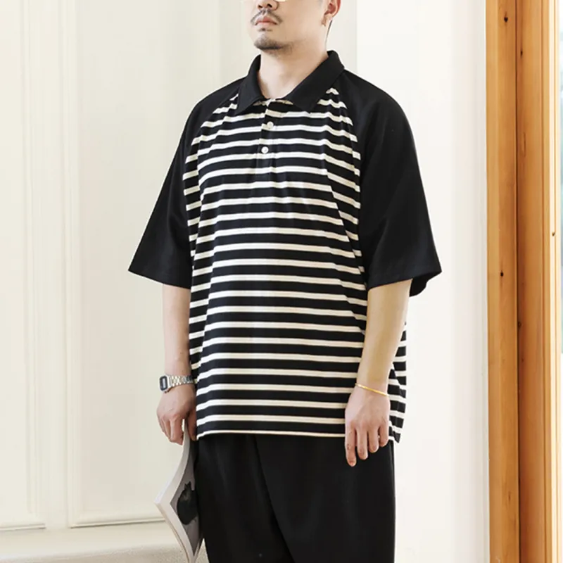 WAYNEXZAVIER Polo Shirts Men Stripes-3
