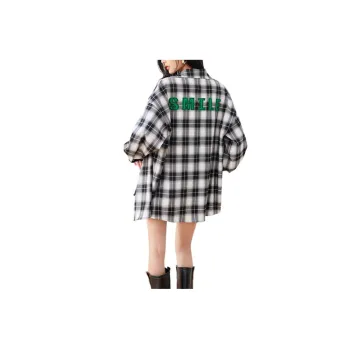 La Chapelle Shirt Women's Black White Plaid