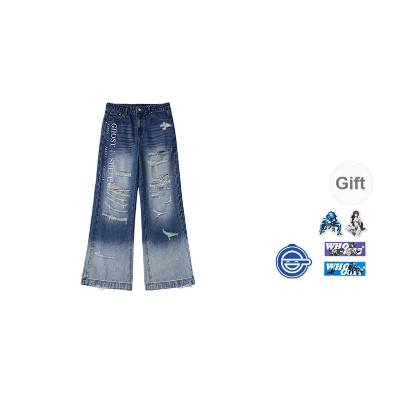 WHOOSIS X Ghost In The Shell, Collaboration Jeans Unisex-0