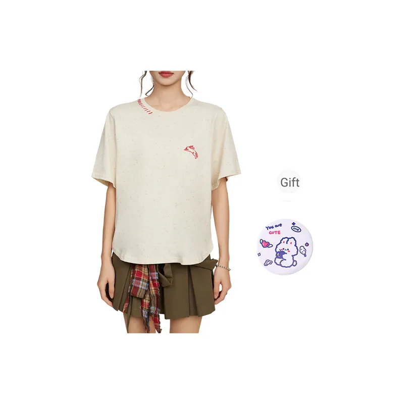 EVPGB Set in Sleeve T Shirt Women's Apricot+Giveaway-0