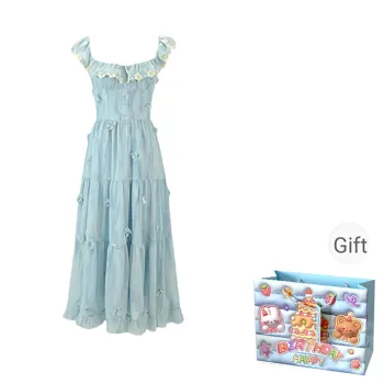 REMOULD Slip Dress Women's Aqua Colorful Blue