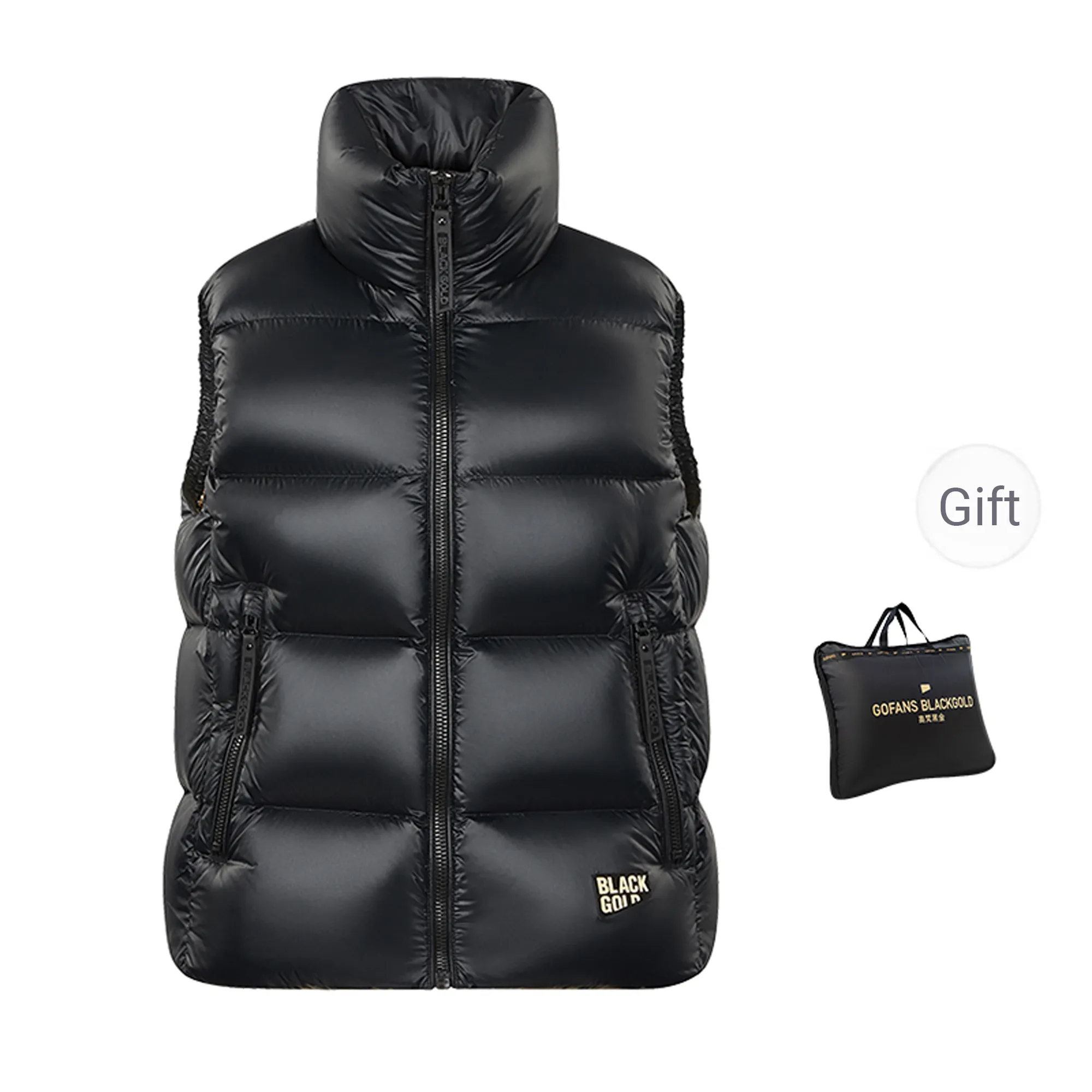 GOLDFARM Down Jacket Vest Unisex Black