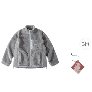 ENSHADOWER Velvet feel Coat Unisex Gray