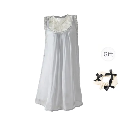 CPAURA Sleeveless Dress Women's Luminous Blue
