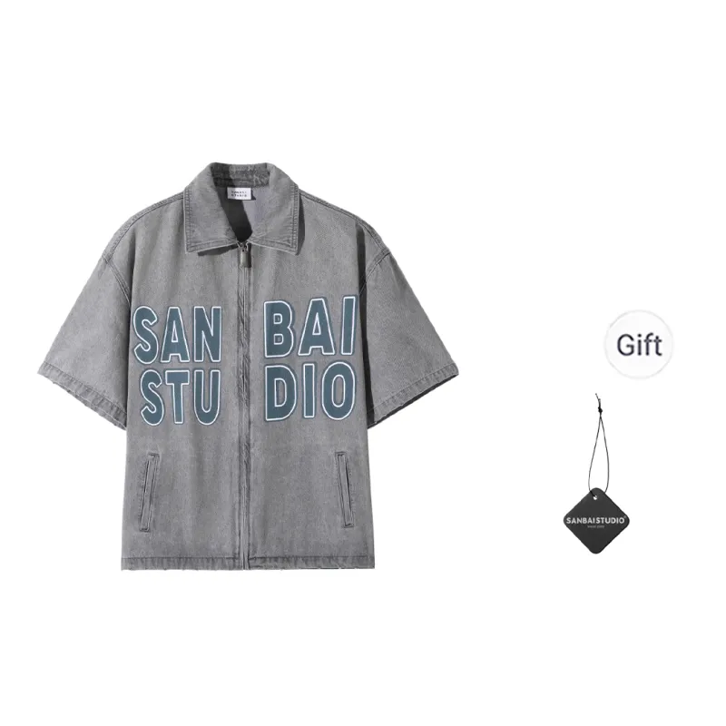 SANBAI STUDIO Shirt Unisex Washed Gray-0