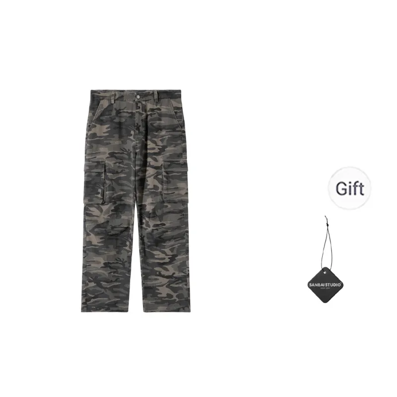 SANBAI STUDIO Casual Pants Unisex Camouflage-0
