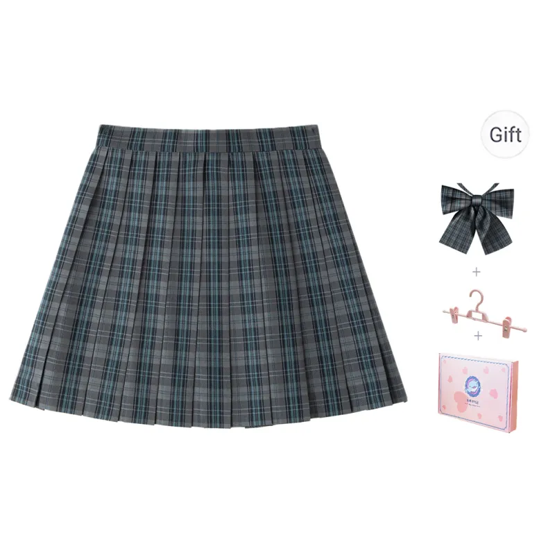 Tokyo Season Casual Short Skirts Women's Gift Box Set Gray Green-0