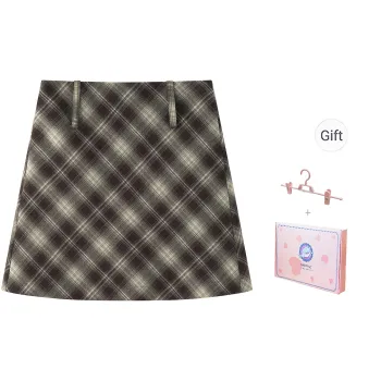 Tokyo Season Casual Short Skirts Spring And Fall Season Women's Gift Box Set Khaki Brown
