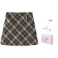 Khaki Brown Beige Plaid Bodycon Skirt
