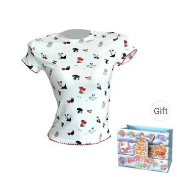 Gentle Welcome Drop Shoulder Sleeve T Shirt Women's White