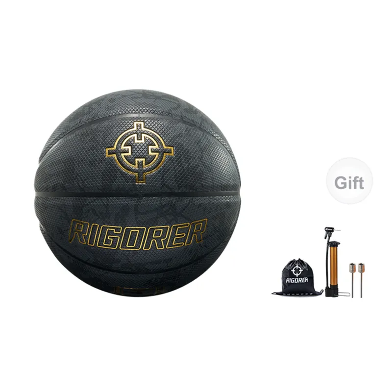 RIGORER PU Basketball Black Size 7 Ball Training Unisex-0