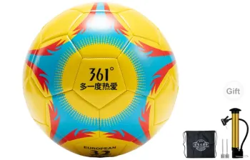 361° Size 4 5 Size Soccer PVC Machine Stitched Soccer Ball Unisex Yellow Black
