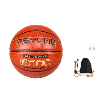 PSYCHE Microfiber Leather Basketball Brick Red Adults Size 7 Training Unisex