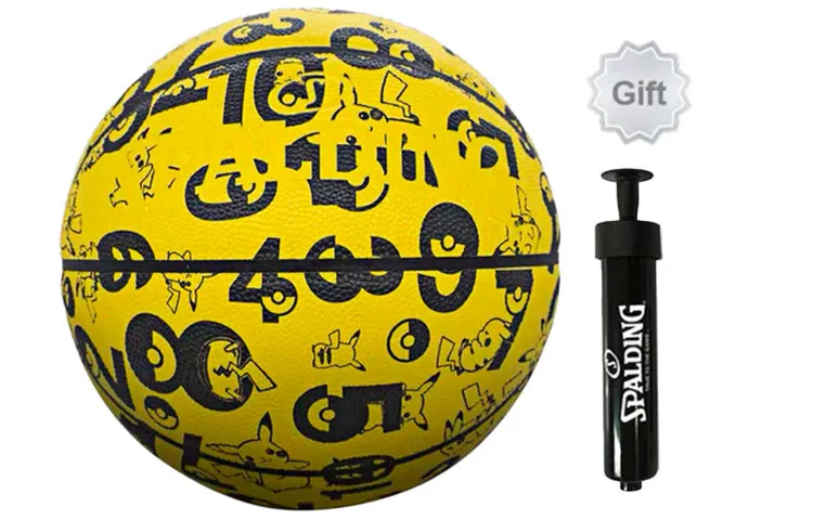 SPALDING x Pokemon PU Basketball Yellow Black Size 7 Training Unisex-4