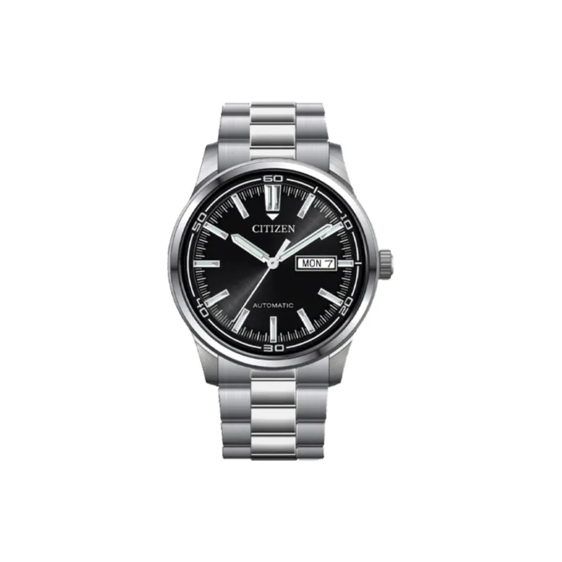 CITIZEN Automatic Mechanical Movement Stainless Steel Strap Watch 42mm Men's Watches Black Dial-0