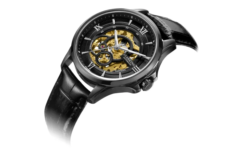 STARKING Mechanical Movement Stainless Steel Watchband Watch Men's Watches Cut-Out Dial-19