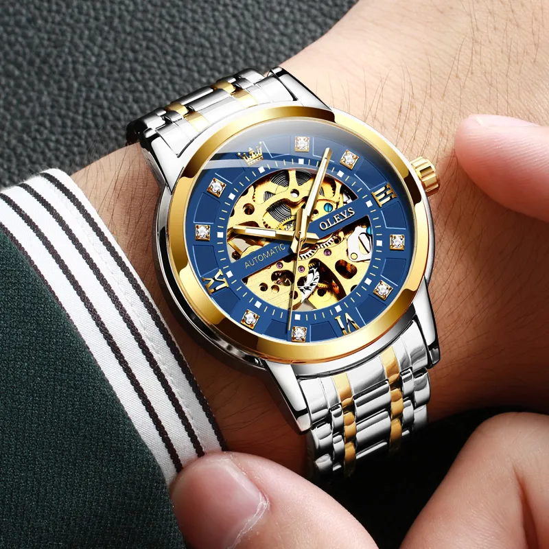 OLEVS Play The Cool Series Mechanical Movement Watch Men's Watches White Dial-10