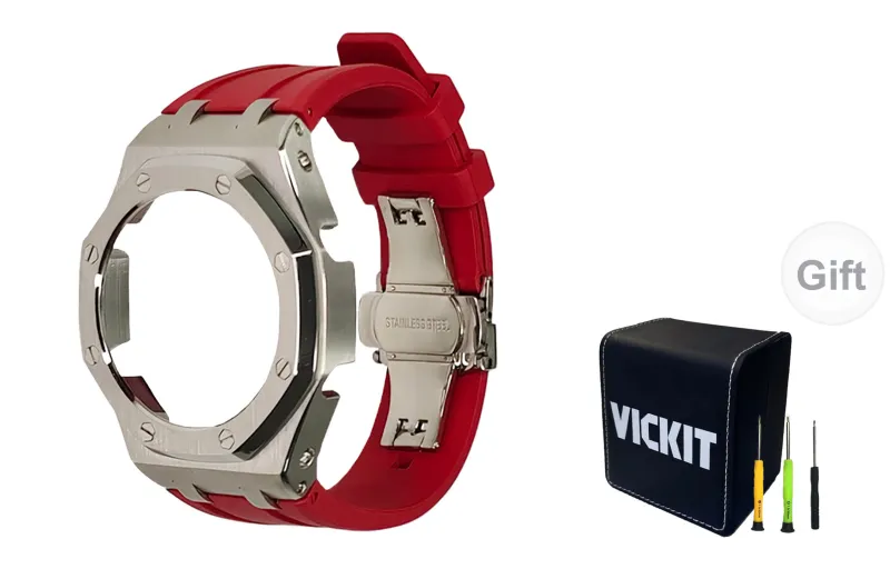 Vickit Offshore Silver Shell Collection Watch Cases Unisex-35