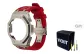 Offshore Silver Case Red Strap