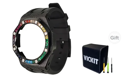 Vickit Offshore Color Diamond Black Matte Case Collection Watch Cases Unisex
