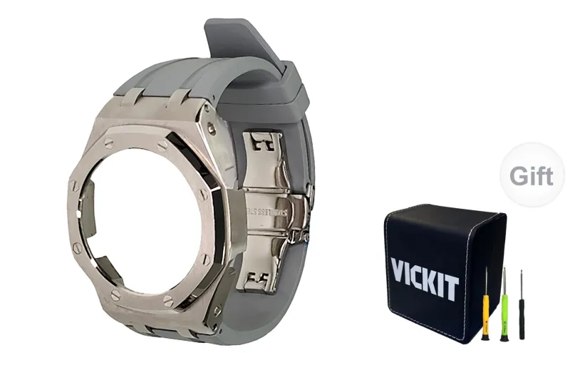 Vickit Offshore Silver Shell Collection Watch Cases Unisex-27