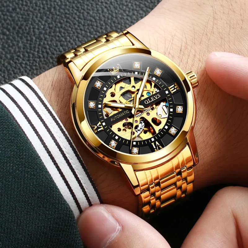 OLEVS Play The Cool Series Mechanical Movement Watch Men's Watches White Dial-25