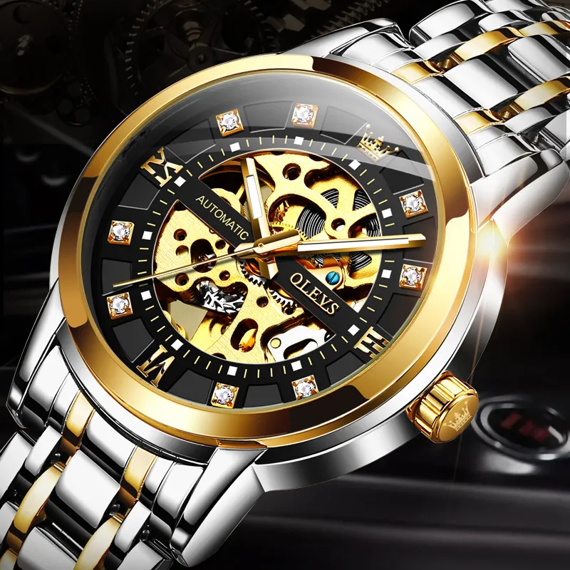 OLEVS Play The Cool Series Mechanical Movement Watch Men's Watches White Dial-6