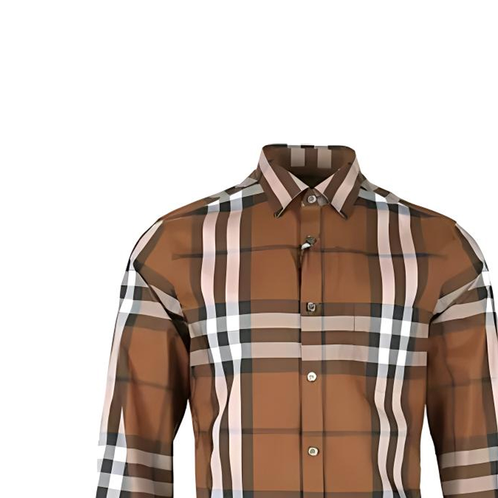 Brown burberry shirt deals