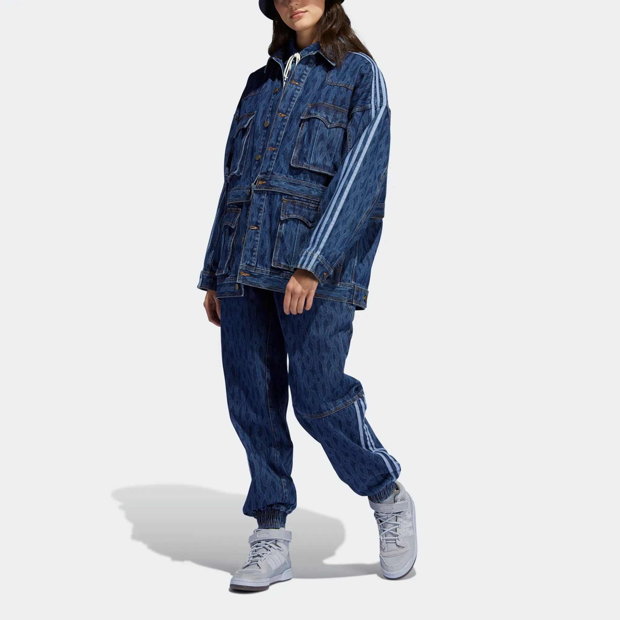 Adidas Originals Denim Jackets Unisex Blue