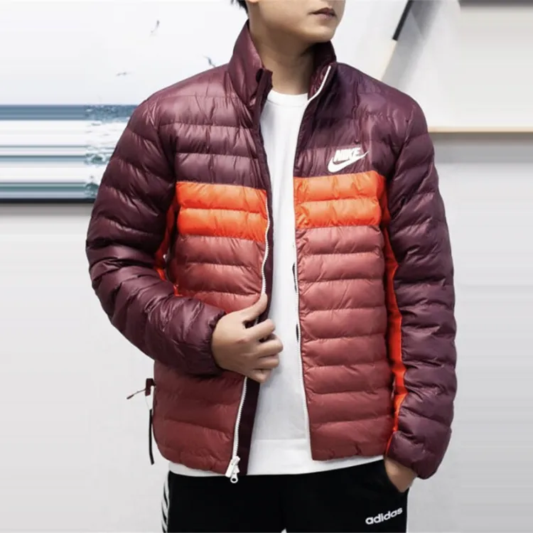 Nike Puffer Jackets Men Night Russet Red