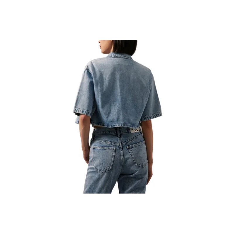 CALVIN KLEIN Shirt Women's Denim Light Blue-4
