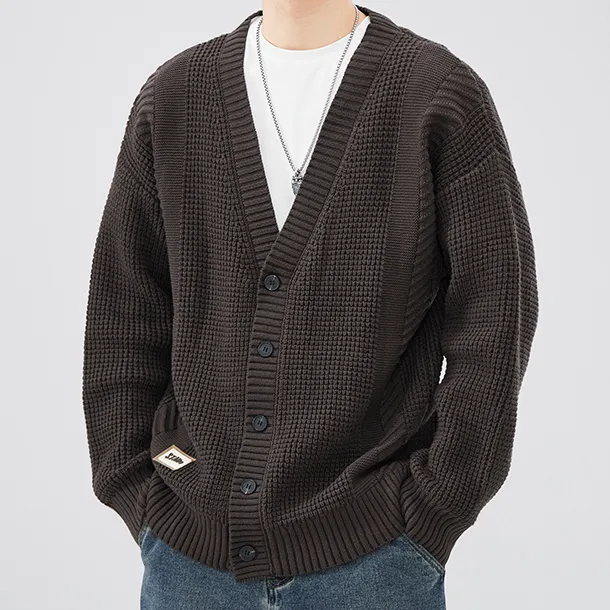 【dme】 Sweater Men's Dark Coffee-1