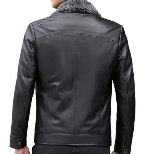 KAISER Leather Jacket Men's Black