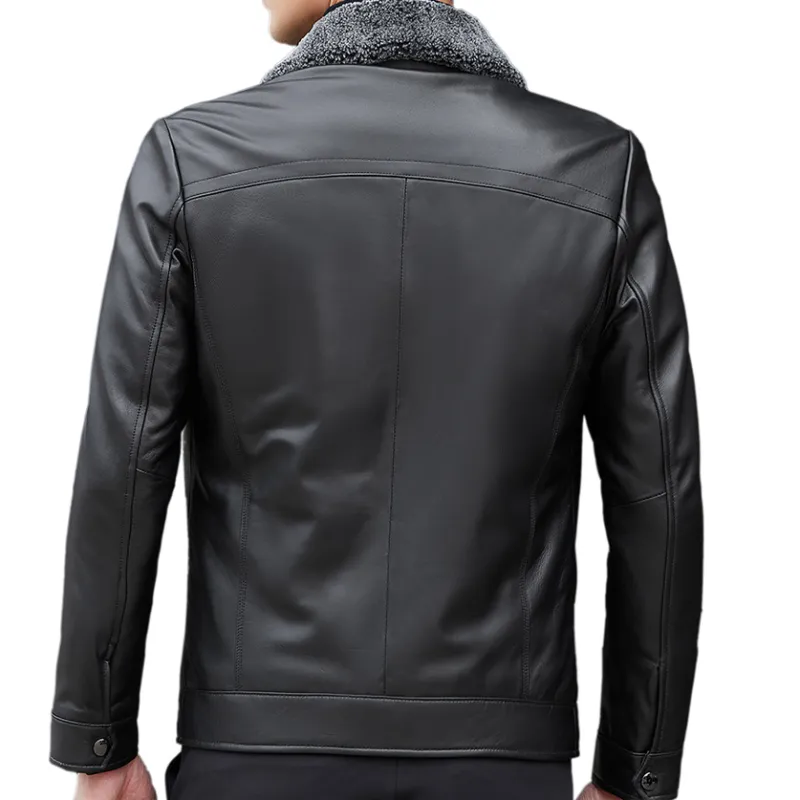 KAISER Leather Jacket Men's Black-0