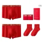 2 Pack Red (Hundred Blessings+Hundred Blessings)+2 Pack (Fortune Socks)
