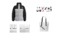 Griffin Gray/Mineral Black (Box) Comes with Sticker and Handbag