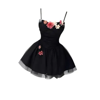 QUIET ANGEL Slip Dress Women's Black