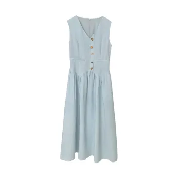 WOWI KCKS Sleeveless Dress Women's Light Blue