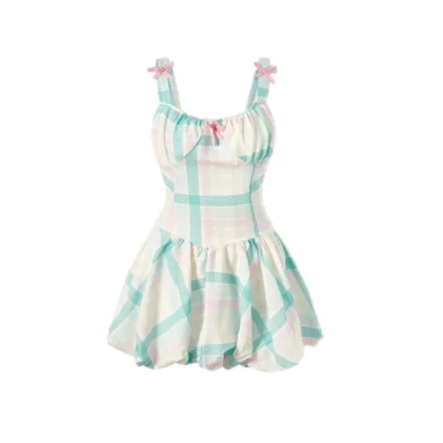 WOWI KCKS Sleeveless Dress Women's Multicolor Plaid