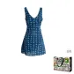 Geometric Vintage Blue Cropped