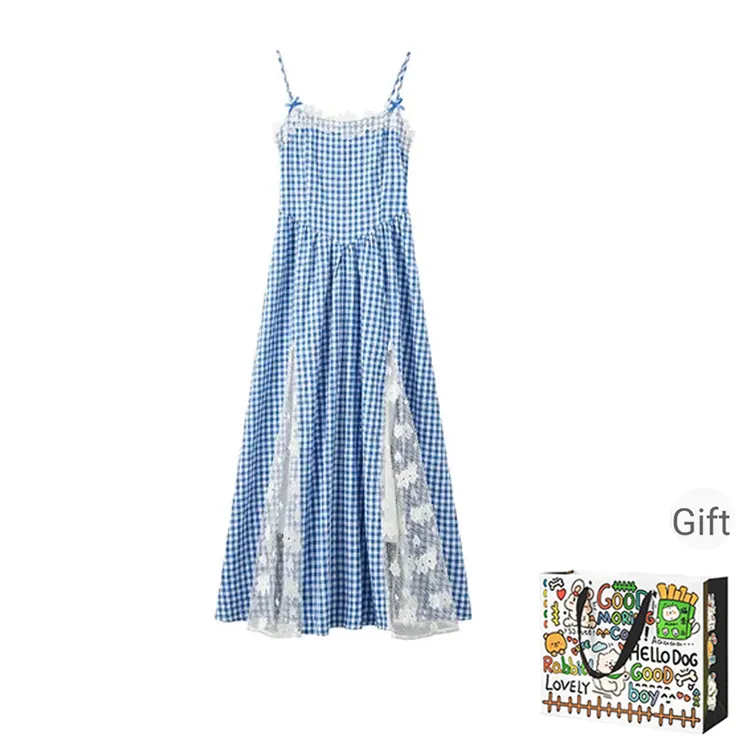 HAPG Slip Dresses Women's Blue-0