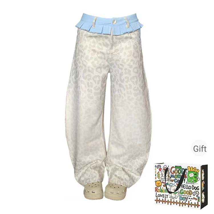 HAPG Casual Pants Women's Leopard Print-0